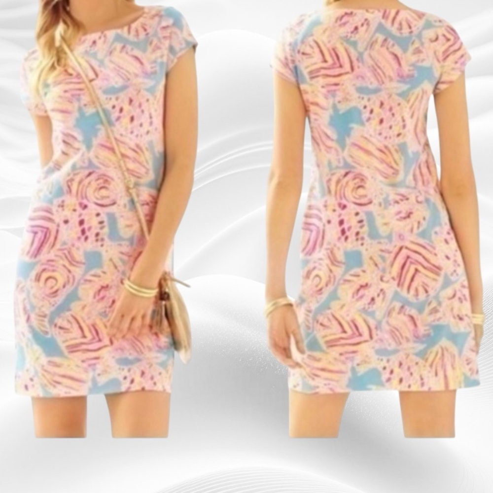 Lilly Pulitzer NWT Short Sleeve Loren Dress Size Medium Breakwater Tini Bikini